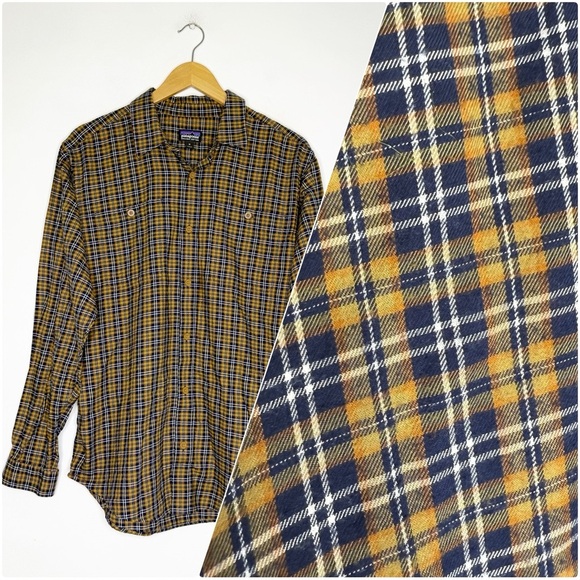 Patagonia Men's Plaid Shirt Long Sleeve Button Up Size Medium - Picture 1 of 7